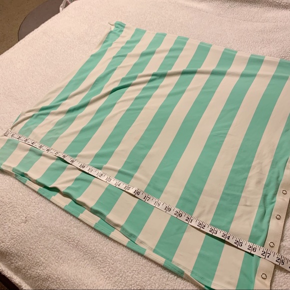 Lululemon Vinyasa Wrap Scarf Turquoise White Stripe - Picture 6 of 10